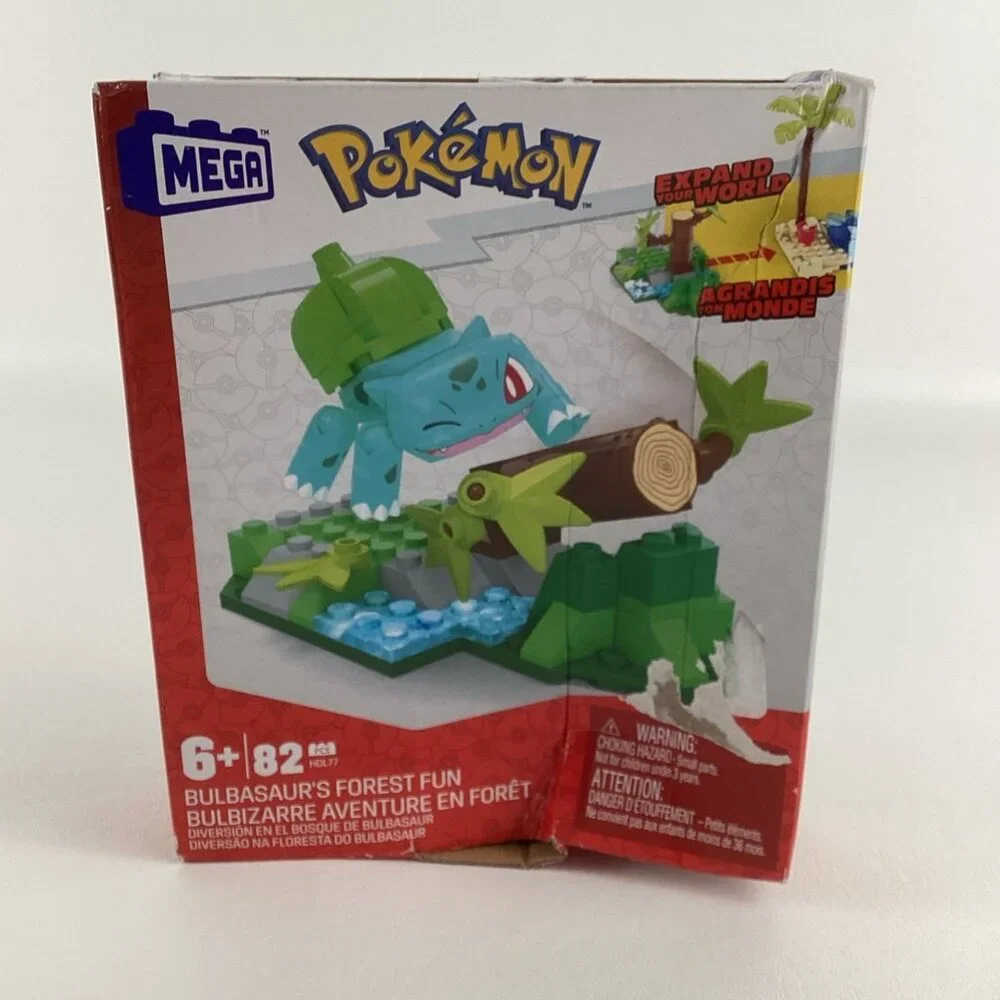 Mega Pokemon Bulbasaur's Forest Fun Building Toy Connect A Set 82 Piece Nintendo